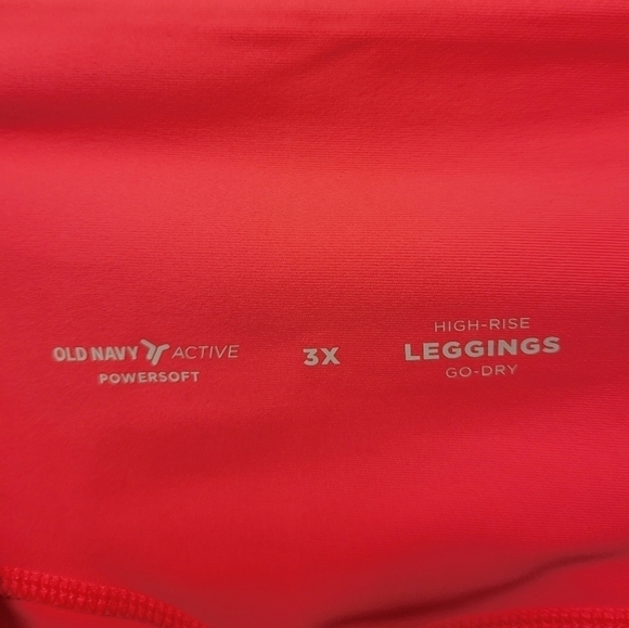 Old Navy High Rise PowerSoft 7/8 Leggings Coralux 3X - Picture 5 of 11